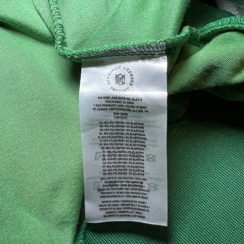 New Foco Philadelphia Eagles NFL Velour Track Zip Retro Jacket Kelly Green Men M